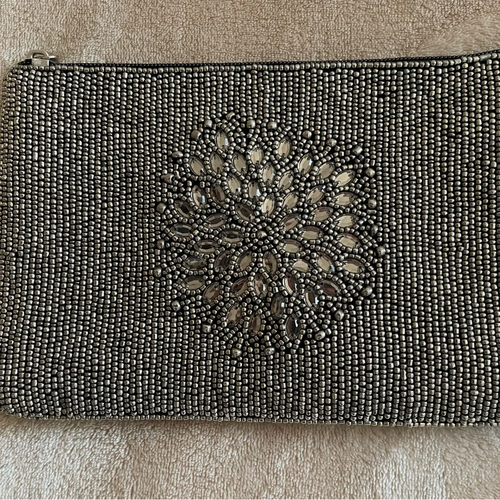 Bamboo Trading Company elegant beaded wristlet/clutch